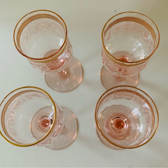 Pink drinking glasses of 4 - Picture 11 of 13